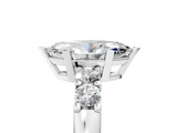 White gold Marquise Brilliant Cut Diamond Five-Stone Prong Set Engagement Ring with Channel Band_26
