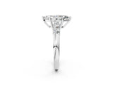 White gold Marquise Brilliant Diamond Five-Stone Engagement Ring with Prong Setting on a Classic Band_41