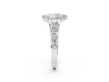 White gold Marquise Brilliant Diamond Pavé Band with Six-Prong Setting_5
