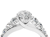 White gold Marquise Brilliant Diamond Pavé Band with Six-Prong Setting_7