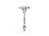 White gold Marquise Brilliant Pavé Band Solitaire with Four-Prong Setting_47