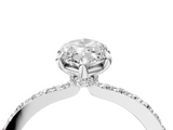 White gold Marquise Brilliant Pavé Band Solitaire with Four-Prong Setting_49