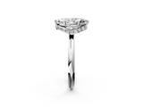 White gold Marquise Brilliant Solitaire Engagement Ring with Six-Prong Setting and Classic Band_22