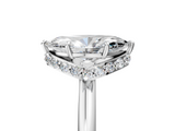 White gold Marquise Brilliant Solitaire Engagement Ring with Six-Prong Setting and Classic Band_24