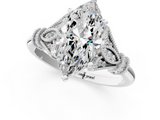 White gold Marquise Brilliant Solitaire with Pave Band and Four-Prong Setting_21