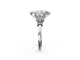 White gold Marquise Brilliant Solitaire with Pave Band and Four-Prong Setting_22