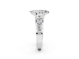 White gold Marquise Brilliant Solitaire with Side Stones on a Pave Band and Four-Prong Setting_28