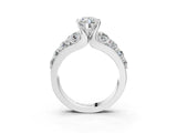 White gold Marquise Brilliant Solitaire with Side Stones on a Pave Band and Four-Prong Setting_65