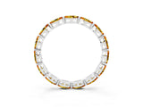 White gold Marquise Citrine Eternity Band with U-Prong Setting_15