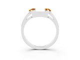 White gold Marquise Citrine Open Band Ring with Tension Setting_20