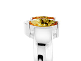 White gold Marquise Citrine Open Band Ring with Tension Setting_22