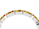 White gold Marquise Citrine Prong Set Half-Eternity Band_10