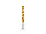 White gold Marquise Citrine Prong Set Half-Eternity Band_8