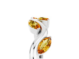 White gold Marquise Citrine Twisted Band with Prong Setting_11
