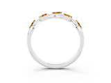 White gold Marquise Citrine Twisted Band with Prong Setting_9