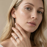 Platinum Marquise Cluster Diamond Pavé Band with Prong Setting
