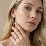 White gold Marquise Cluster Diamond Pavé Band with Prong Setting_23