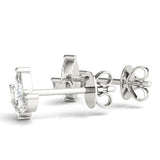 White gold Marquise Cluster Stud Earrings with Round Prong Setting 1