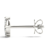 White gold Marquise Cluster Stud Earrings with Round Prong Setting 3