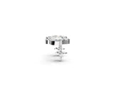 White gold Marquise Cluster Stud Earrings with Round Prong Setting_14