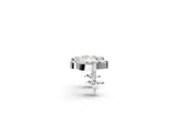 White gold Marquise Cluster Stud Earrings with Round Prong Setting_7