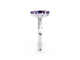 White gold Marquise Cut Amethyst Engagement Ring with Side Stone Accents and Four-Prong Setting_26
