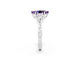 White gold Marquise Cut Amethyst Solitaire Celtic Knot Ring with Four-Prong Setting_14