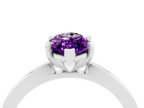 White gold Marquise Cut Amethyst Solitaire Engagement Ring with Classic Band and Four-Prong Setting_28