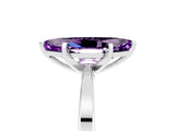 White gold Marquise Cut Amethyst Solitaire Engagement Ring with Classic Band and Four-Prong Setting_29