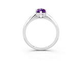 White gold Marquise Cut Amethyst Solitaire Engagement Ring with Classic Band and Four-Prong Setting_39