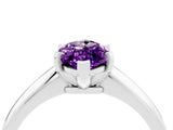 White gold Marquise Cut Amethyst Solitaire Engagement Ring with Classic Band and Four-Prong Setting_40