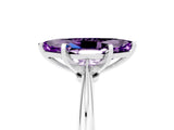 White gold Marquise Cut Amethyst Solitaire Engagement Ring with Classic Band and Four-Prong Setting_41