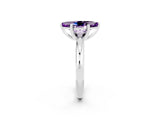White gold Marquise Cut Amethyst Solitaire Engagement Ring with Round Band and Four-Prong Setting_2