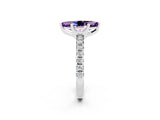 White gold Marquise Cut Amethyst Solitaire Pavé Engagement Ring with Round Band and Prong Setting_74