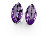 White gold Marquise Cut Amethyst Stud Earrings_19