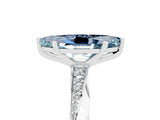 White gold Marquise Cut Aquamarine Engagement Ring with Side Stone Accents and Four-Prong Setting_32