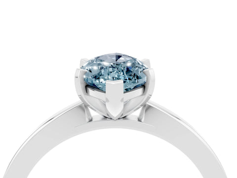 White gold Marquise Cut Aquamarine Solitaire Engagement Ring with Classic Band and Four-Prong Setting_46