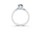 White gold Marquise Cut Aquamarine Solitaire Engagement Ring with Classic Band and Four-Prong Setting_51