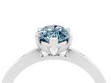 White gold Marquise Cut Aquamarine Solitaire Engagement Ring with Classic Band and Four-Prong Setting_52