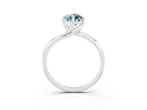 White gold Marquise Cut Aquamarine Solitaire Engagement Ring with Four-Prong Setting and Classic Band_15