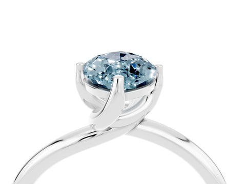 White gold Marquise Cut Aquamarine Solitaire Engagement Ring with Four-Prong Setting and Classic Band_16