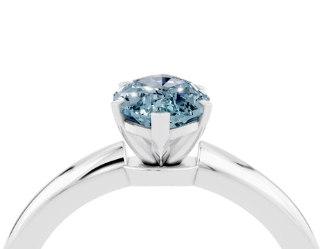 White gold Marquise Cut Aquamarine Solitaire Ring with Six-Prong Setting and Classic Band_4