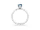 White gold Marquise Cut Aquamarine Solitaire Ring with Thin Band and Four-Prong Setting_15