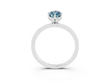 White gold Marquise Cut Aquamarine Solitaire Ring with Thin Band and Prong Setting_15