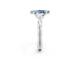 White gold Marquise Cut Aquamarine Solitaire Twist Band Prong Setting Ring_38