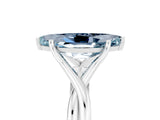 White gold Marquise Cut Aquamarine Solitaire Twist Band Prong Setting Ring_41