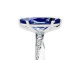 White gold Marquise Cut Blue Sapphire Engagement Ring with Side Stone Accents and Four-Prong Setting_41