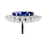 White gold Marquise Cut Blue Sapphire Floral Double Halo Engagement Ring with Prong Setting_41