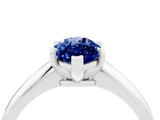 White gold Marquise Cut Blue Sapphire Solitaire Engagement Ring with Classic Band and Four-Prong Setting_16