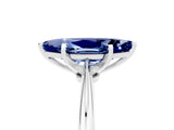 White gold Marquise Cut Blue Sapphire Solitaire Engagement Ring with Classic Band and Four-Prong Setting_17